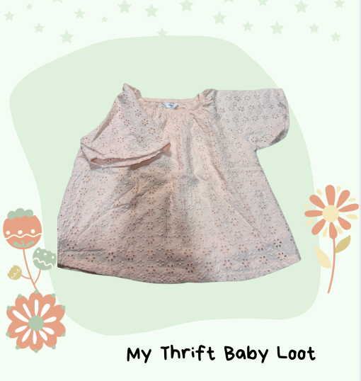 NEW Marks and Spencers peach cutwork top (5-6 years)